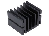 Radiator extrudat TO220 negru, 37,5mm lungime, 46mm lățime