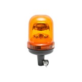 Girofar portocaliu cu bec halogen H1, 12-24V, suport tip picior pentru tractoare, utilaje si vehicule