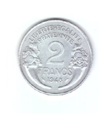 Moneda Franta 2 francs/franci 1948, stare buna, curata