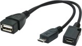 CABLU adaptor OTG GEMBIRD, pt. smartphone,Micro-USB2.0(T) la USB2.0(M),15cm,conectarea telef. la tastatura,mouse,HUB,port Micro-USB2.0(M) pt. extra po