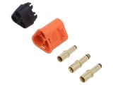 Conector alimentare DC mufă tată 3 pini 110A 500V drept portocaliu DONGGUAN QS