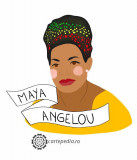 Maya Angelou - sticker by Renata - Cartepedia