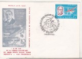 bnk fil Plic ocazional 50 ani de la prima incercare de zbor peste Polul Nord Moscova San Francisco - Alba Iulia 1985