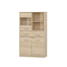 Biblioteca mdf natur stejar sonoma Teyo 83.4x34.3x144.7 cm