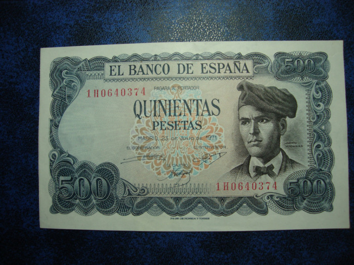 SPANIA 500 PESETAS 1971 AUNC