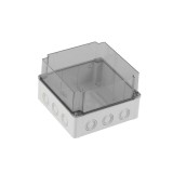 Doza de ramificatie aplicata ABS 210x210x140mm IP67 IK06 transparenta inalta, METE