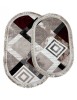 Set covoare pentru camera antiderapante multicolore cu model rectangular 104x66, 83x57 cm, Home