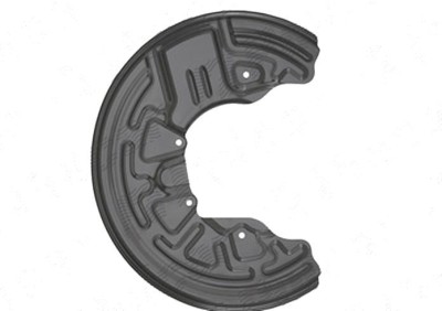 Protectie stropire disc frana Audi A4 (B6), 11.2000-11.2004, fata, Stanga, metal foto