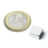 Magnet neodim bloc, 10x10x3 mm, putere 1,7 kg, N42