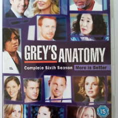 Grey`s Anatomy Anatomia lui Gray sezon 6 integral 4 DVD Medicina serial F12