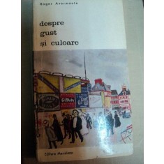 DESPRE GUST SI CULOARE de ROGER AVERMAETE,BUC.1971