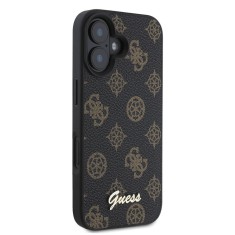 Husa silicon iPhone 16 Plus Guess - Peony Script MagSafe (GUHMP16MPGPYSK) - Black