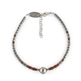 Cumpara ieftin Brățară Hematit Multicolor Flavio, Argint 925 Placat Rodiu, Ajustabilă 19-23cm, Bijuterie Damă, Made in Italy