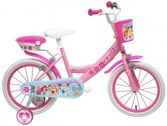 Bicicleta pentru fete ajustabila din otel cu roti ajutatoare 16&amp;amp;quot foto