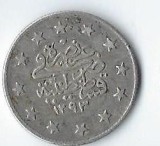 Moneda 1 kurus 1897 - Turcia, 1,20 g argint 0,833