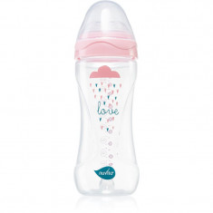 Nuvita Cool Bottle 4m+ biberon pentru sugari Transparent pink 330 ml