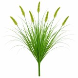 Planta artificiala decorativa tip coada vulpii, 60 cm, 7 spice, verde