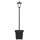 Outsunny Felinar Solar pentru Exterior cu LED pe St&acirc;lp &Icirc;nalt, Negru | Aosom Romania