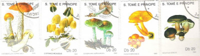 Sao Tome e Principe 1990 Mushrooms, used A.102 foto