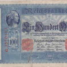 GERMANIA 100 marci 1910 VF!!!