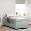VidaXL Cadru de pat cu saltea Gri deschis 100 x 200 cm Catifea 3399272