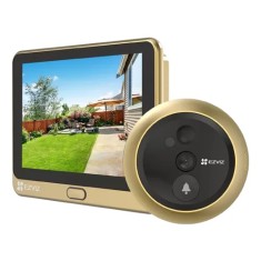 Vizor electronic smart, Wi-Fi, FullHD, monitor 4.3 inch, sonerie, acumulator 4600mAh, Auriu - EZVIZ CS-DP2C-Golden
