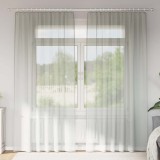 vidaXL Perdele Voile cu buzunare pentru bare 2 buc gri deschis 4102209
