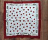 DD- Batic / esarfa Jacadi, bumbac 100%, cu flori pomi si cirese, 54x54cm, Marime universala