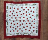 DD- Batic / esarfa Jacadi, bumbac 100%, cu flori pomi si cirese, 54x54cm
