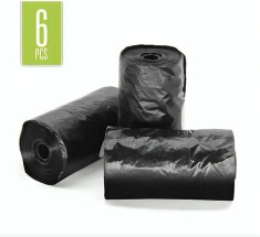 Pungi Higienice Negre pentru Caini 6buc Handy KitchenServ