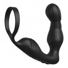 Vibrator Prostata Ass-Gasm Pro, 10+3 Moduri Stimulatoare, Silicon, USB, Negru, 13.3 cm