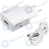 &Icirc;ncărcător de călătorie USB Huawei incl. Cablu de date micro USB alb HW-050200E3W