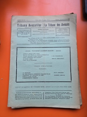 Tribuna Avocatilor nr. 1-2/ianuarie-februarie 1940 foto