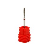 Duză pentru cuticule de diamant, flacără rotunjită, br&acirc;u roșu 244 / 023R
