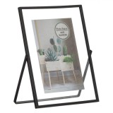 Ramă Foto, 10x15cm, Culoare Negru, Cadru Metalic, Suport Transparent