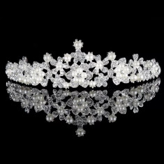 Diadema / Tiara mireasa Flower Pearl foto