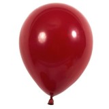 Set 12 Baloane, Cyrax, din Latex Standard, 25 cm, Rosu Inchis