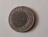 Rom&acirc;nia - 200 lei (1945) Regele Mihai I - monedă s165