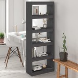 VidaXL Bibliotecă/Separator cameră, gri, 60x30x167,5 cm lemn masiv pin