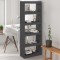 vidaXL Bibliotecă/Separator cameră, gri, 60x30x167,5 cm lemn masiv pin 808175