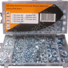 Set piulite 650 bucati, diverse marimi M3 M4 M5 M6 M8 M10 M12