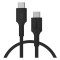 Cablu Greencell PowerStream USB-C 0.3m 100W &Icirc;ncărcare Rapidă PD Panther Negru