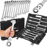 Trusa chei combinate fixe cu clichet, balama, 8-32 mm, 13 bucati, Kraft