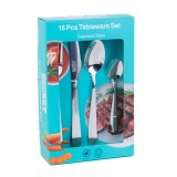 Set tacamuri Baker s Secret 16 piese inox, furculite cutite linguri lingurite argintiu mat