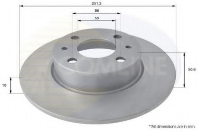 Disc frana FIAT BRAVO Van (198) (2008 - 2016) COMLINE ADC1809 foto