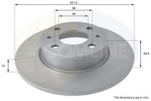 Disc frana FIAT LINEA (323) (2007 - 2016) COMLINE ADC1809