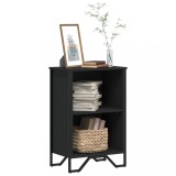 Gossi biblioteca, negru, 50x31x74,5 cm, lemn prelucrat