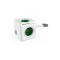 Prelungitor in forma de cub 4 prize 2x USB lungime cablu 1.5m alb/verde Allocacoc