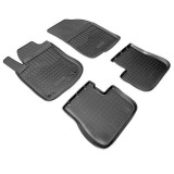 Covorase Cauciuc Tip Tavita Peugeot 208 (2013-2019) ALM, Protectie Tunel Spate, Negre
