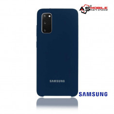 Husa Samsung Galaxy S20 ? HiQuality Silicone Velvet (Dark Blue) foto